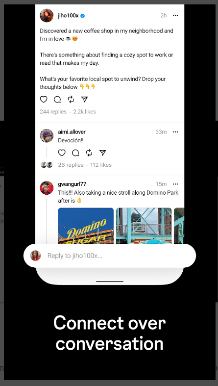 تحميل ثريدز للايفون Threads, an Instagram app.289.0.0.77.109.IOS.2026 اخر اصدار 4