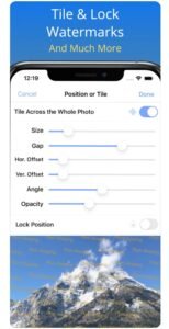 تحميل iwatermark+ watermark add logo للايفون IOS.7.2 اضافة شعار علامة مائية اخر اصدار 1